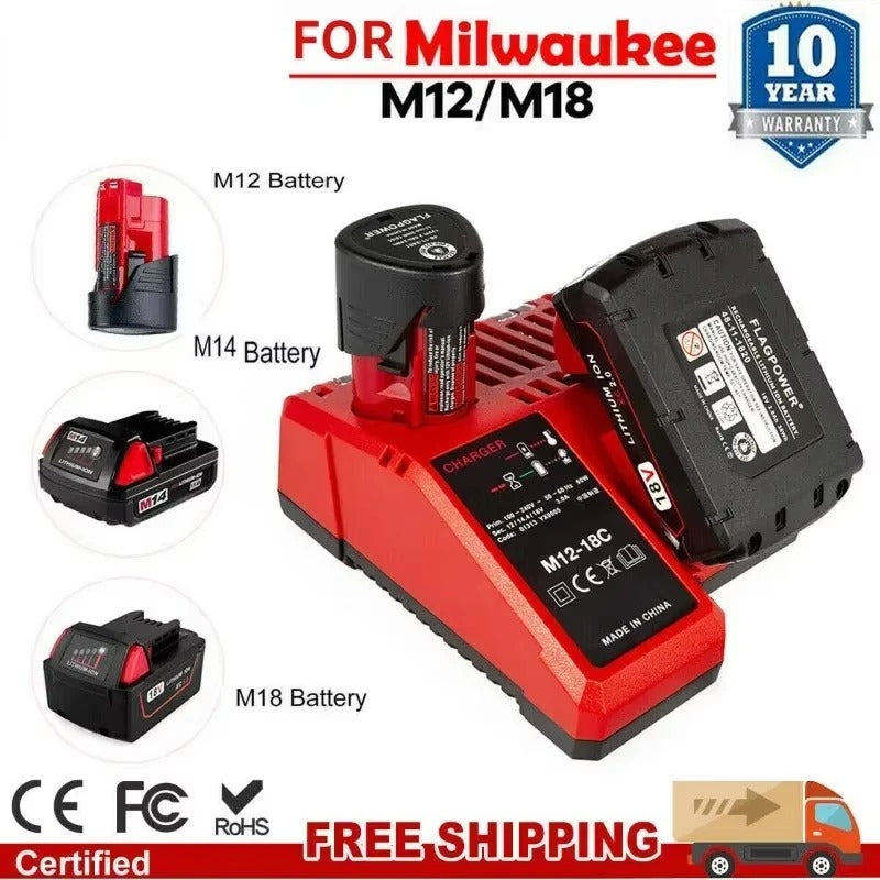 Versatile Li-ion Battery Charger for Milwaukee Batteries