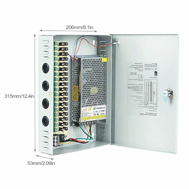 Reliable 18CH 12V CCTV Power Supply Box