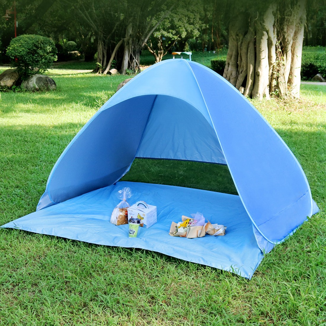 Pop-Up Beach Tent - UV-Resistant & Waterproof Shade Shelter