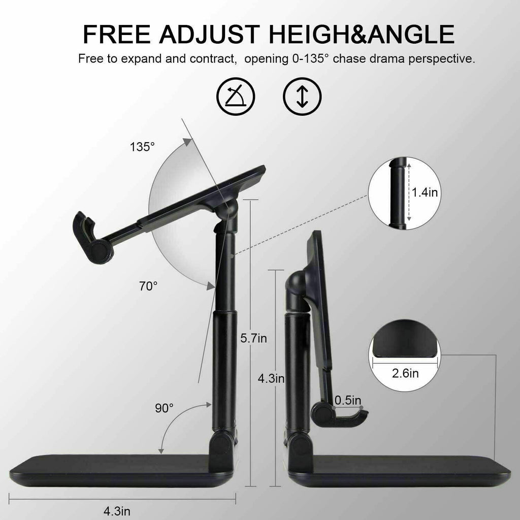 Premium Foldable Cell Phone Stand & Tablet Mount