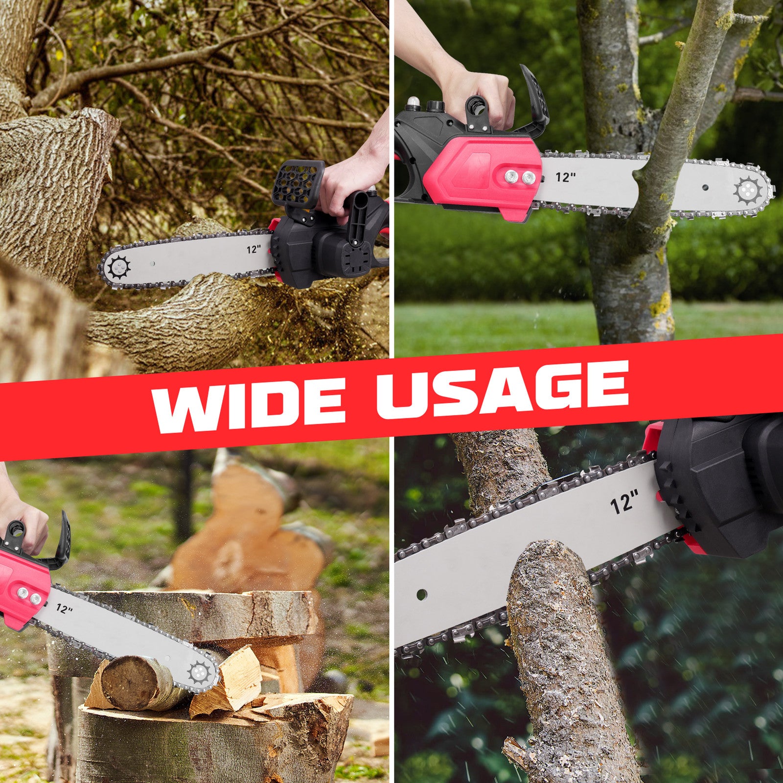 Effortless 12 Inch Cordless Chainsaw