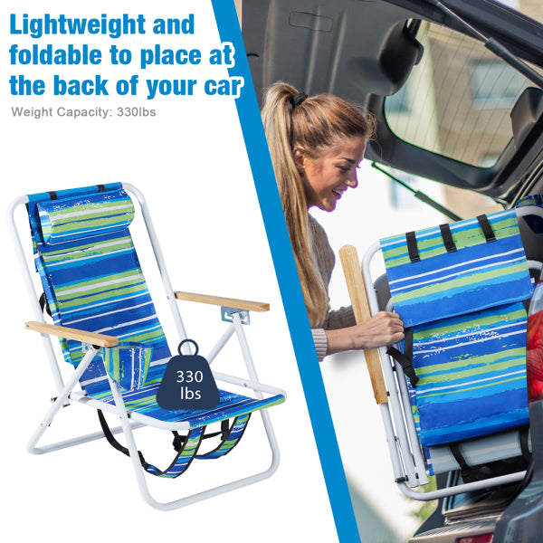 Folding Beach Chair Set of 2 - Perfect for Outdoor Relaxation