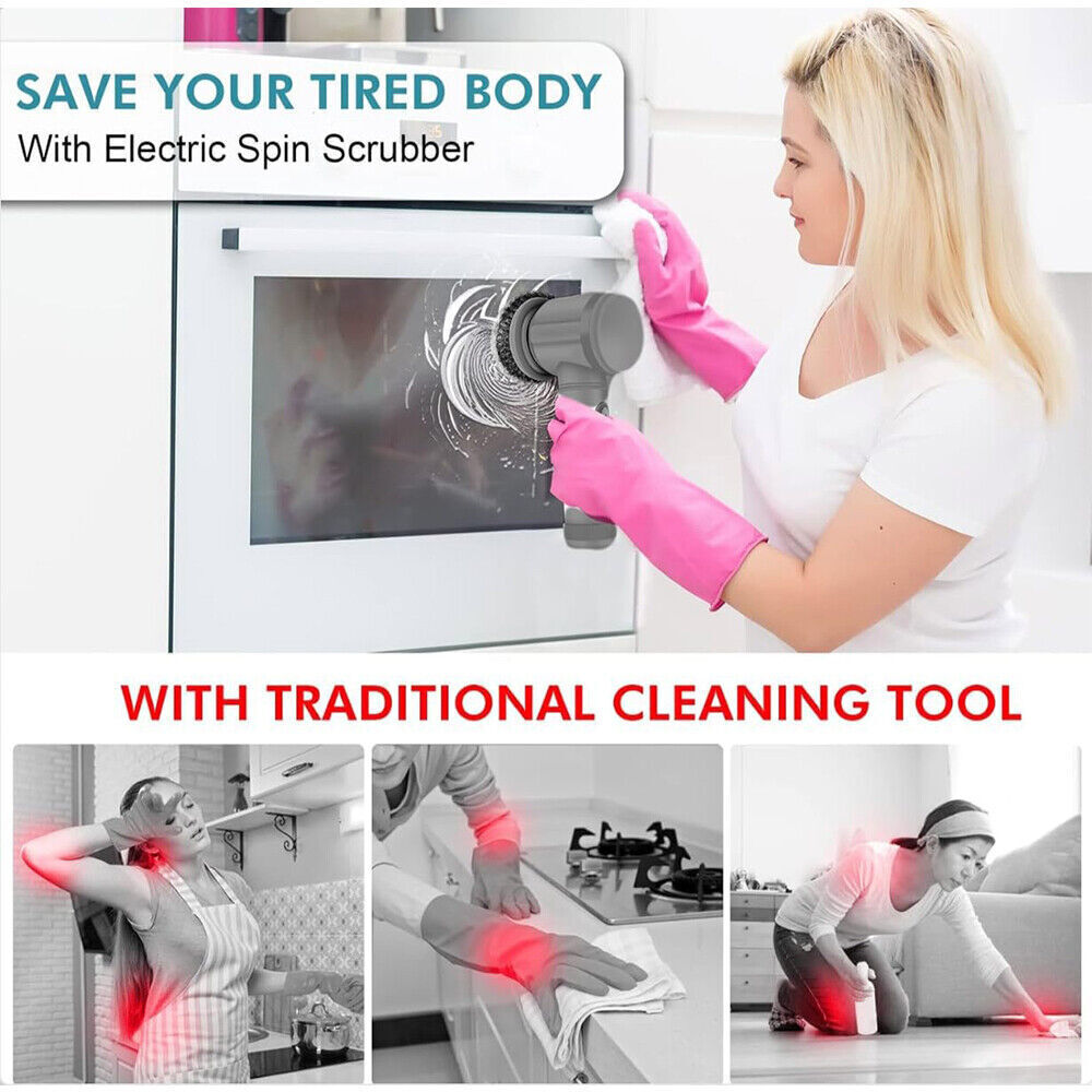 Turbo Spin Scrubber - Cordless & Rechargeable Cleaning Brush