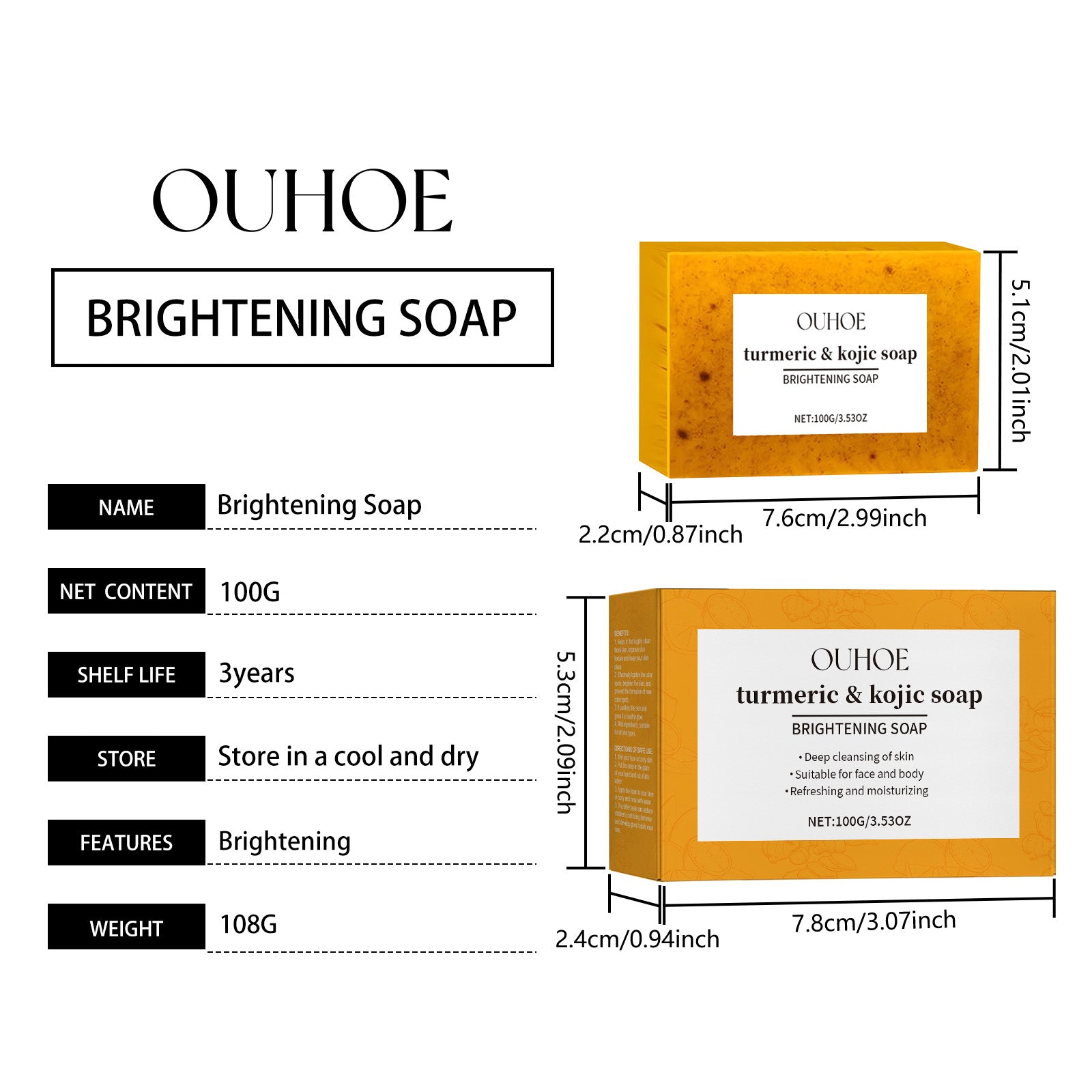 Natural Radiance Turmeric & Kojic Soap