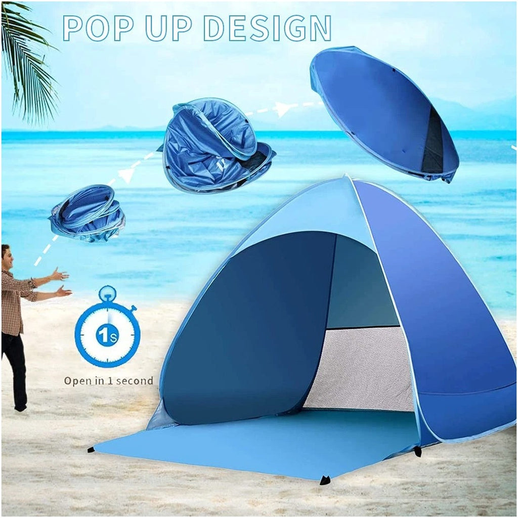 Pop-Up Beach Tent - UV-Resistant & Waterproof Shade Shelter