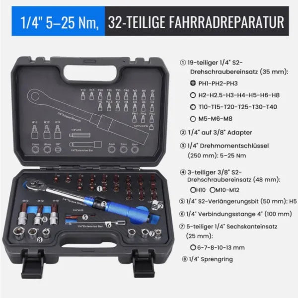 1/4 Inch Industrial-Grade Adjustable Torque Wrench