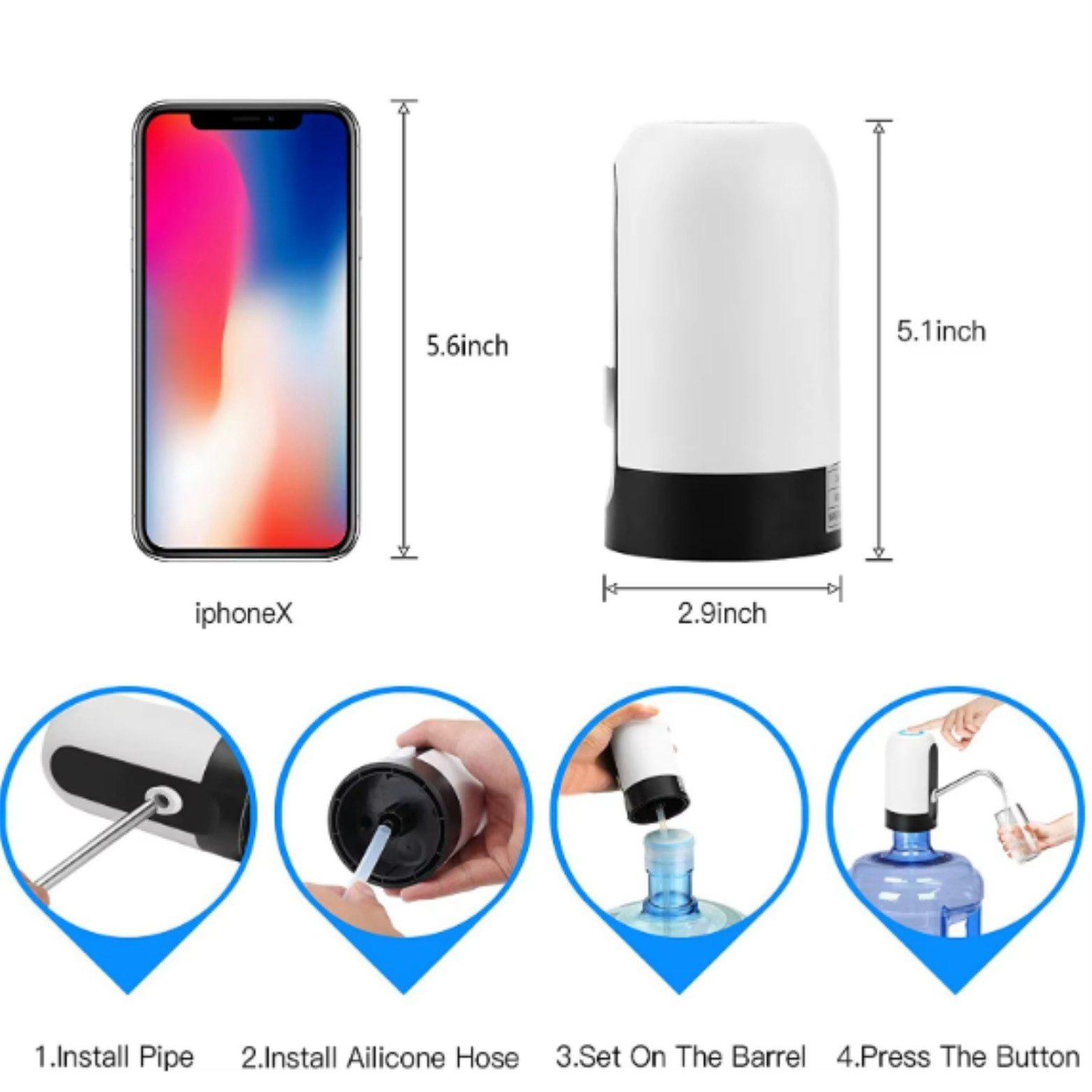 USB Rechargeable Automatic Water Dispenser