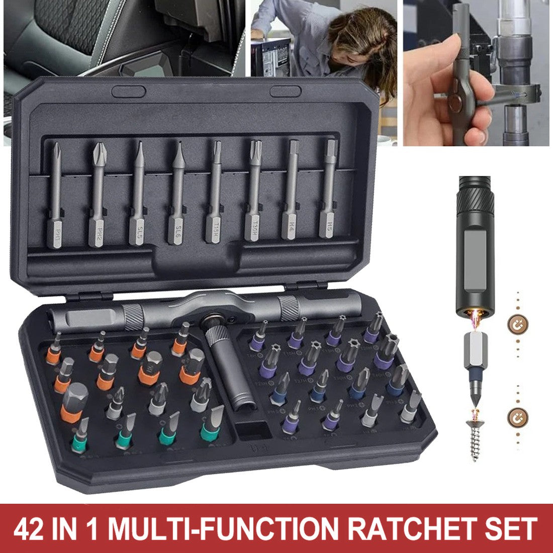 42-in-1 Magnetic Screwdriver Set for DIY Enthusiasts