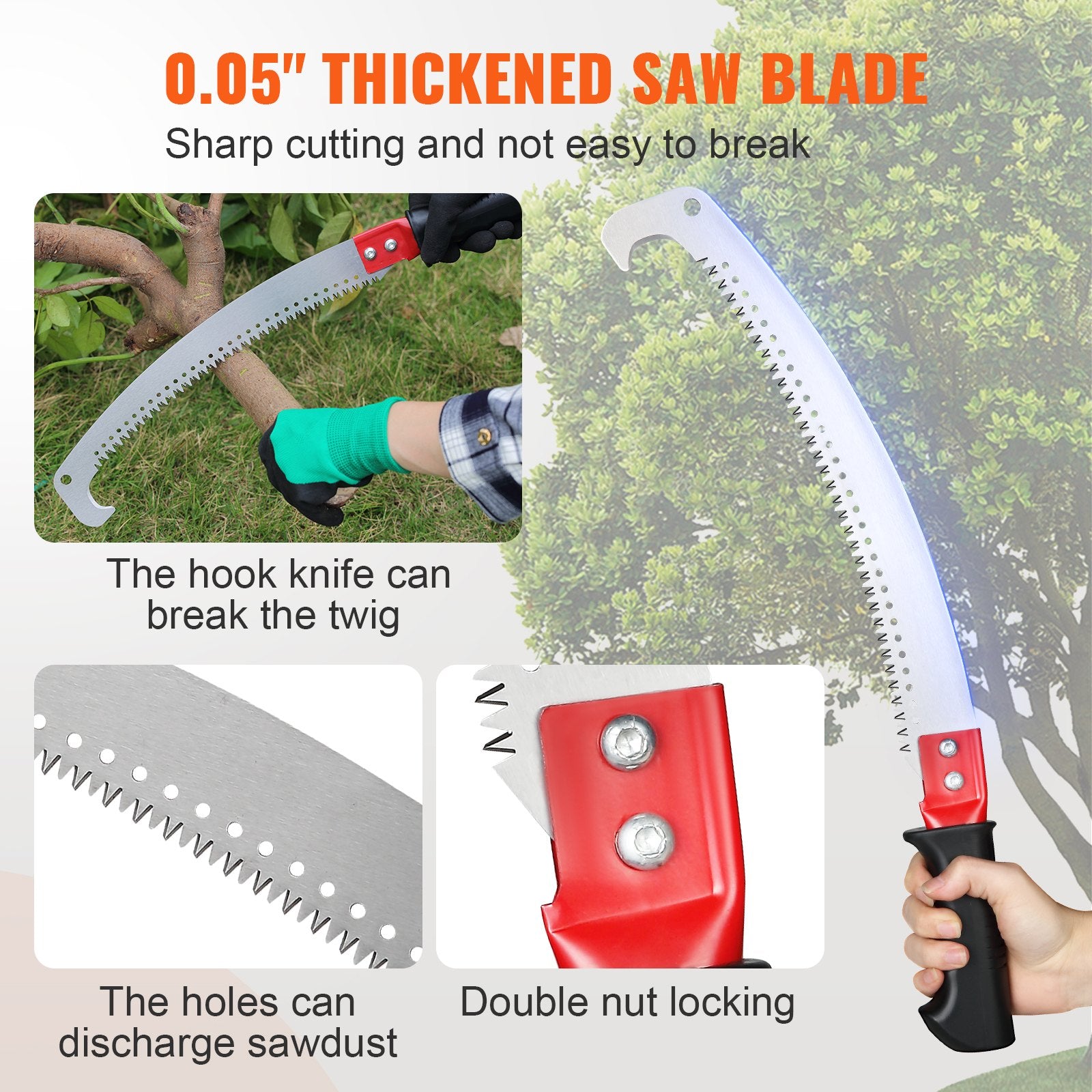 Extendable Manual Pole Saw for High Branches