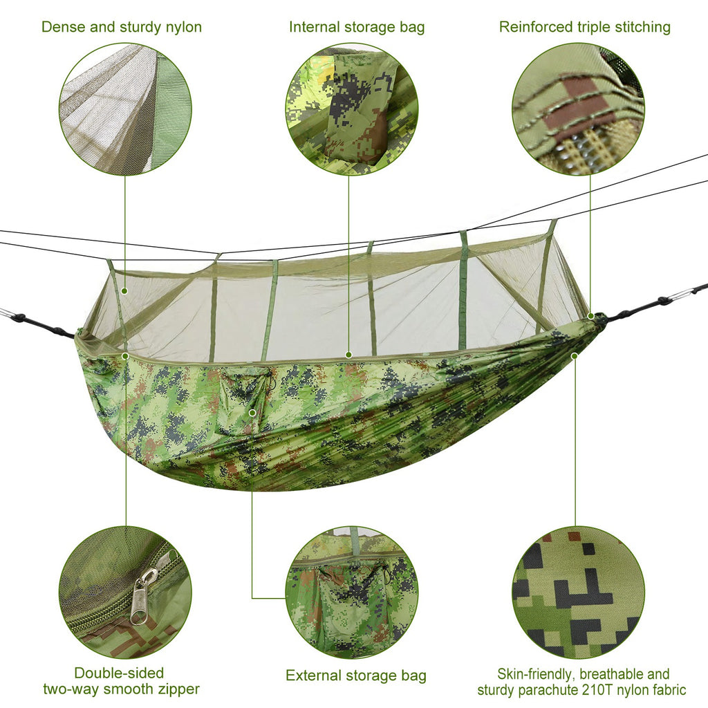 Comfortable Camping Hammock with Protective Net