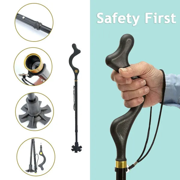 Posture Cane Adjustable Height Walking Stick