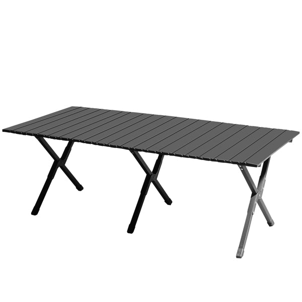 Compact & Sturdy Black Camping Roll Table