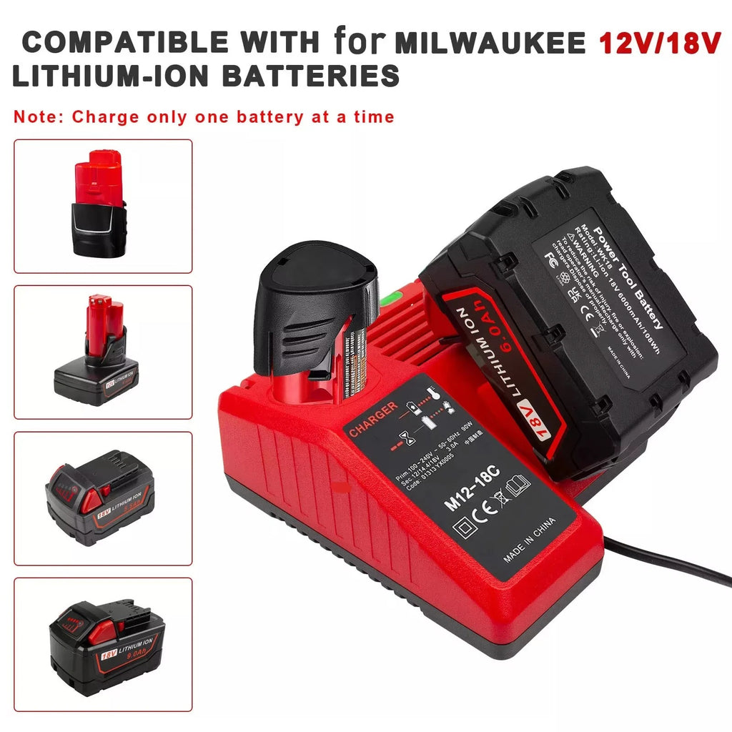 Versatile Li-ion Battery Charger for Milwaukee Batteries