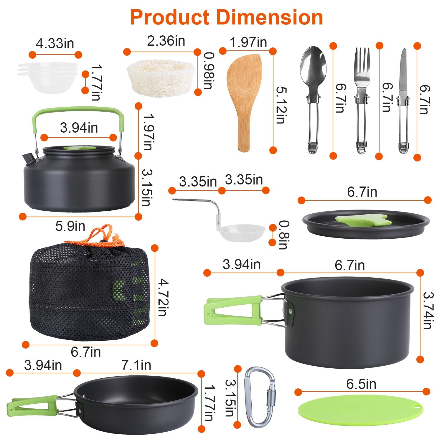 Ultimate 16-Piece Camping Cookware Set
