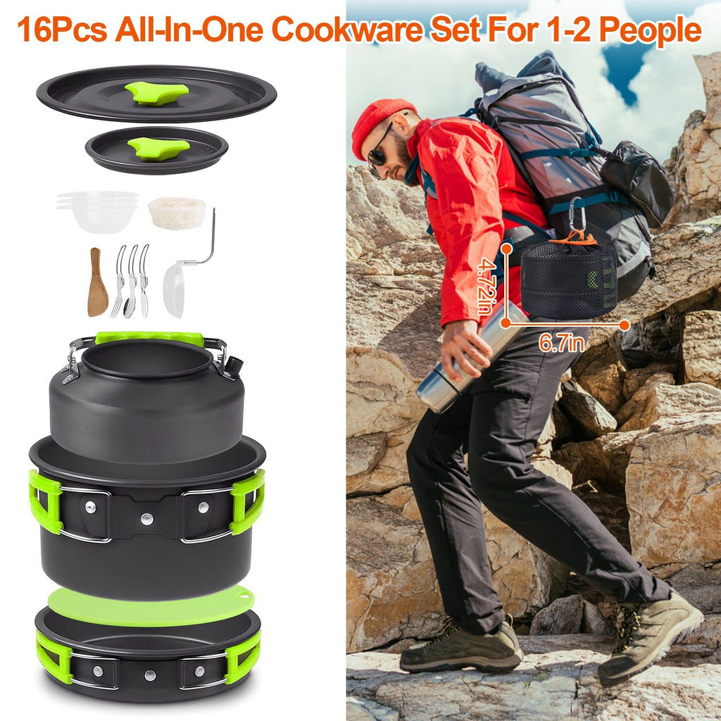 Ultimate 16-Piece Camping Cookware Set