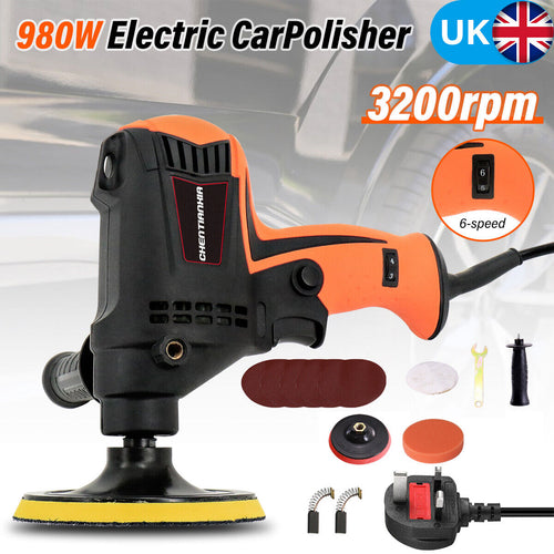 980W Heavy Duty Car Polisher with 6 Speed Settings