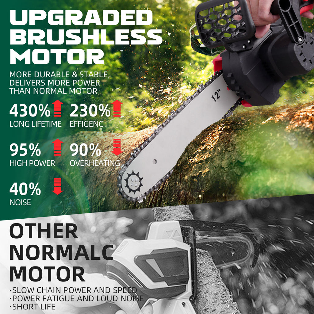 Effortless 12 Inch Cordless Chainsaw