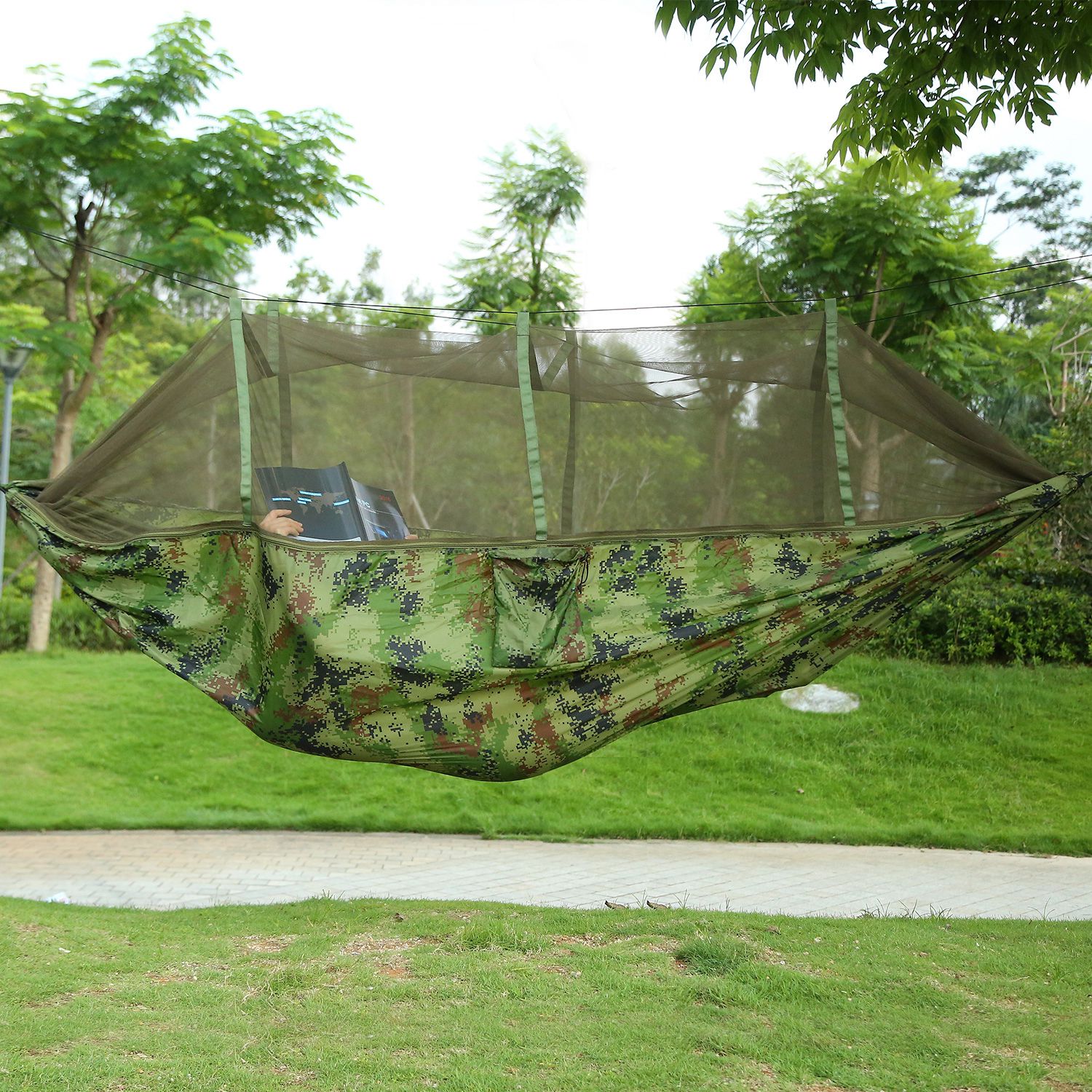 Comfortable Camping Hammock with Protective Net