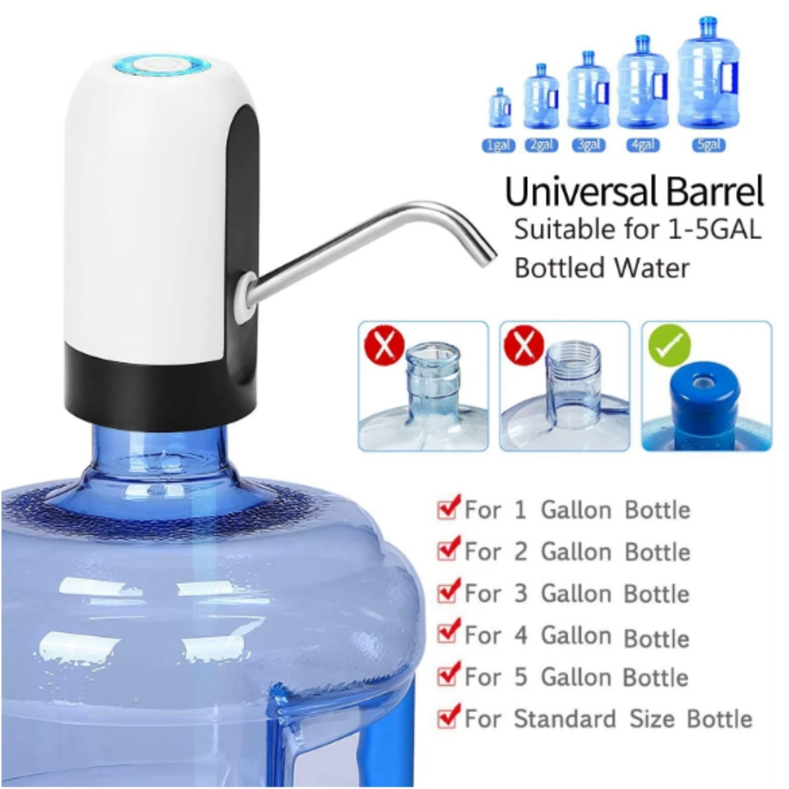 USB Rechargeable Automatic Water Dispenser