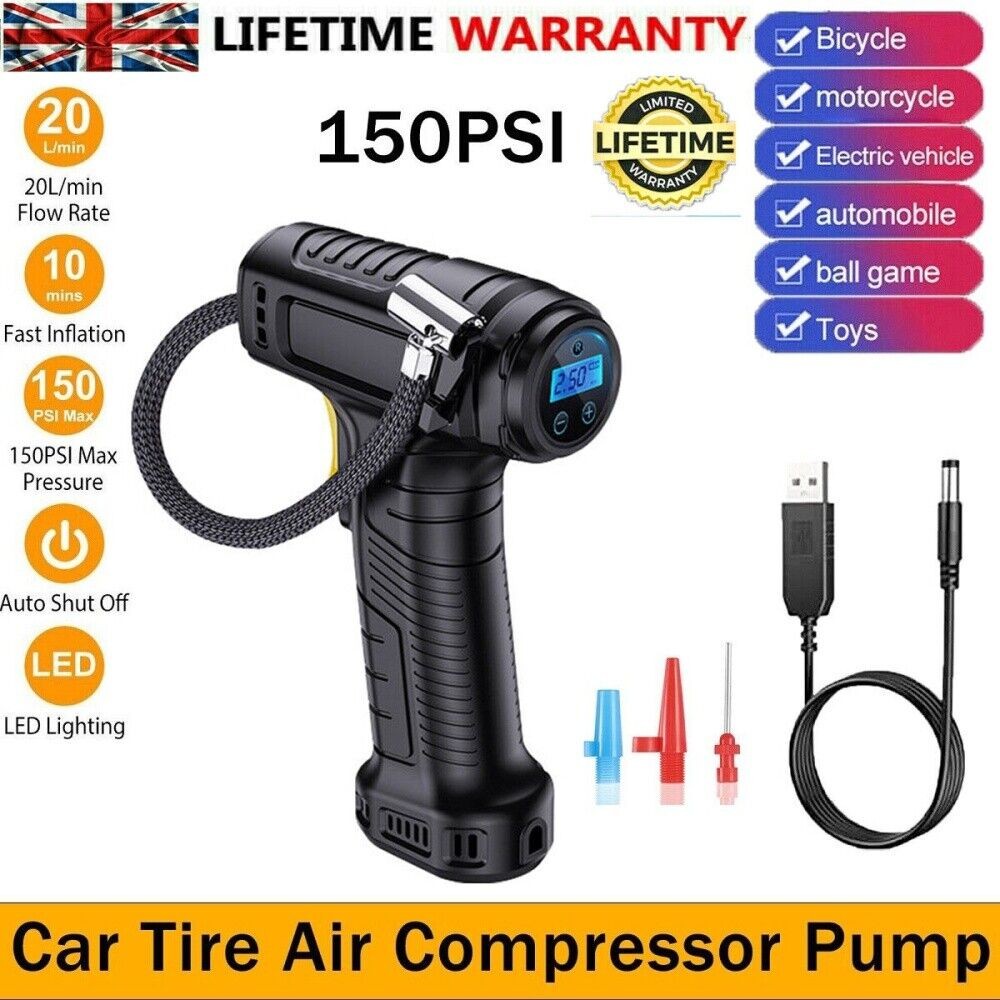 Cordless Car Tyre Inflator with Digital Display