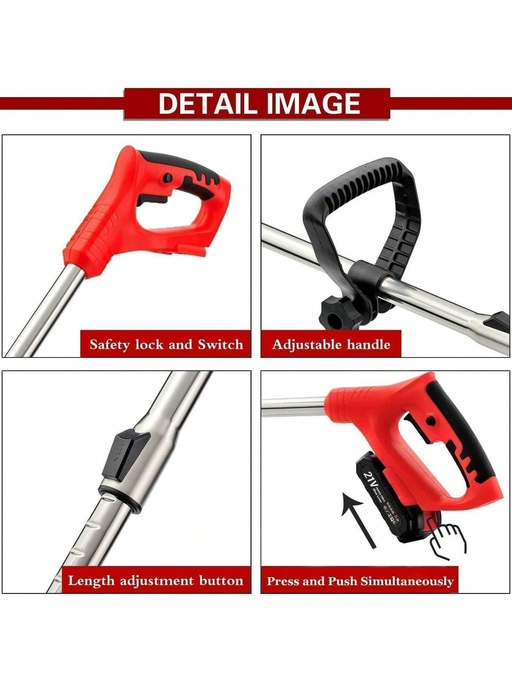Cordless Electric Strimmer & Grass Trimmer with Dual Battery