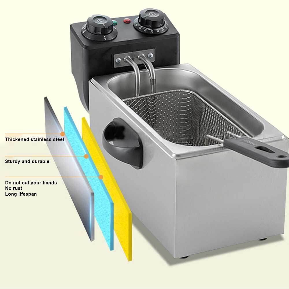 Versatile 4L Deep Fat Fryer with Timer - 2000W Power