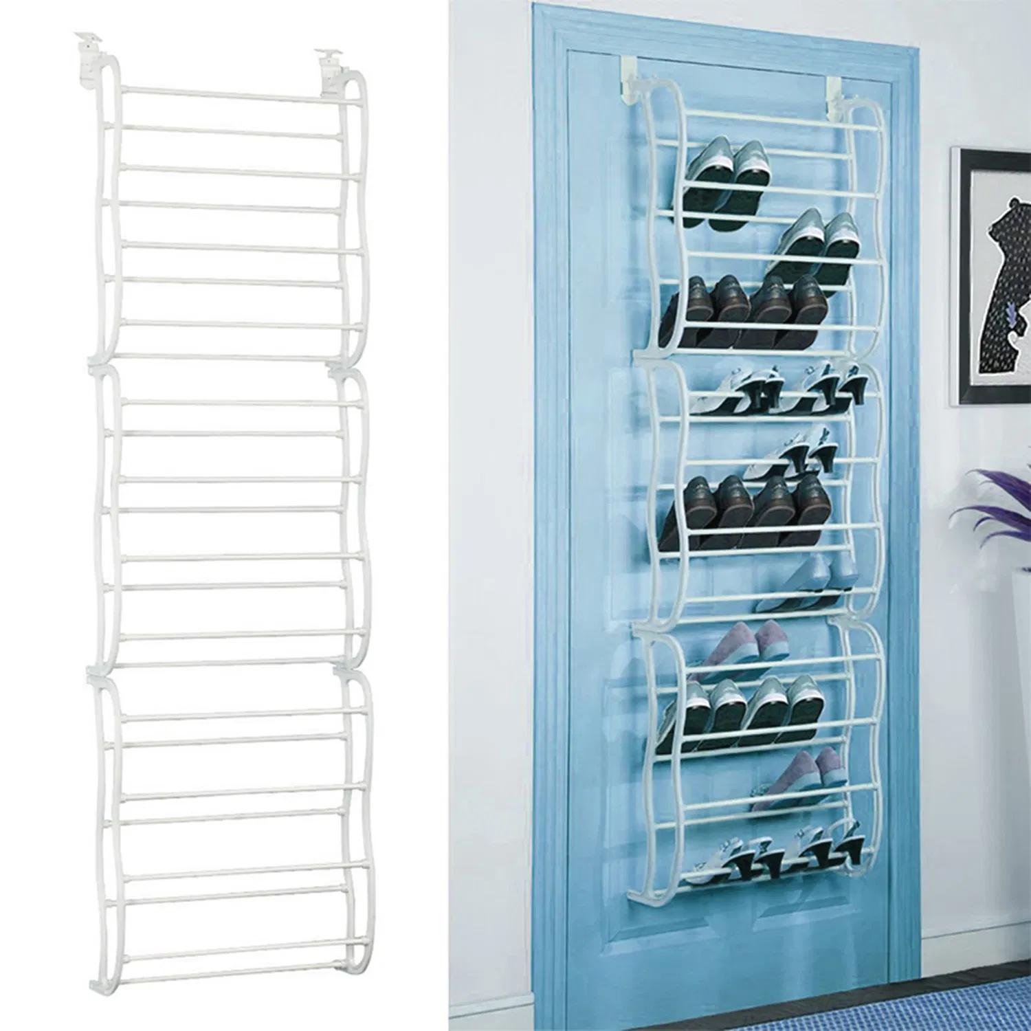 36 Pairs Over-The-Door Shoe Rack - Space-Saving Storage Solution