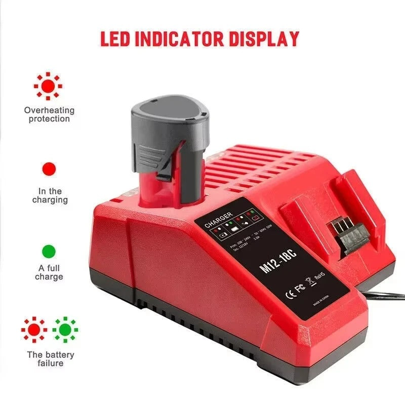 Versatile Li-ion Battery Charger for Milwaukee Batteries