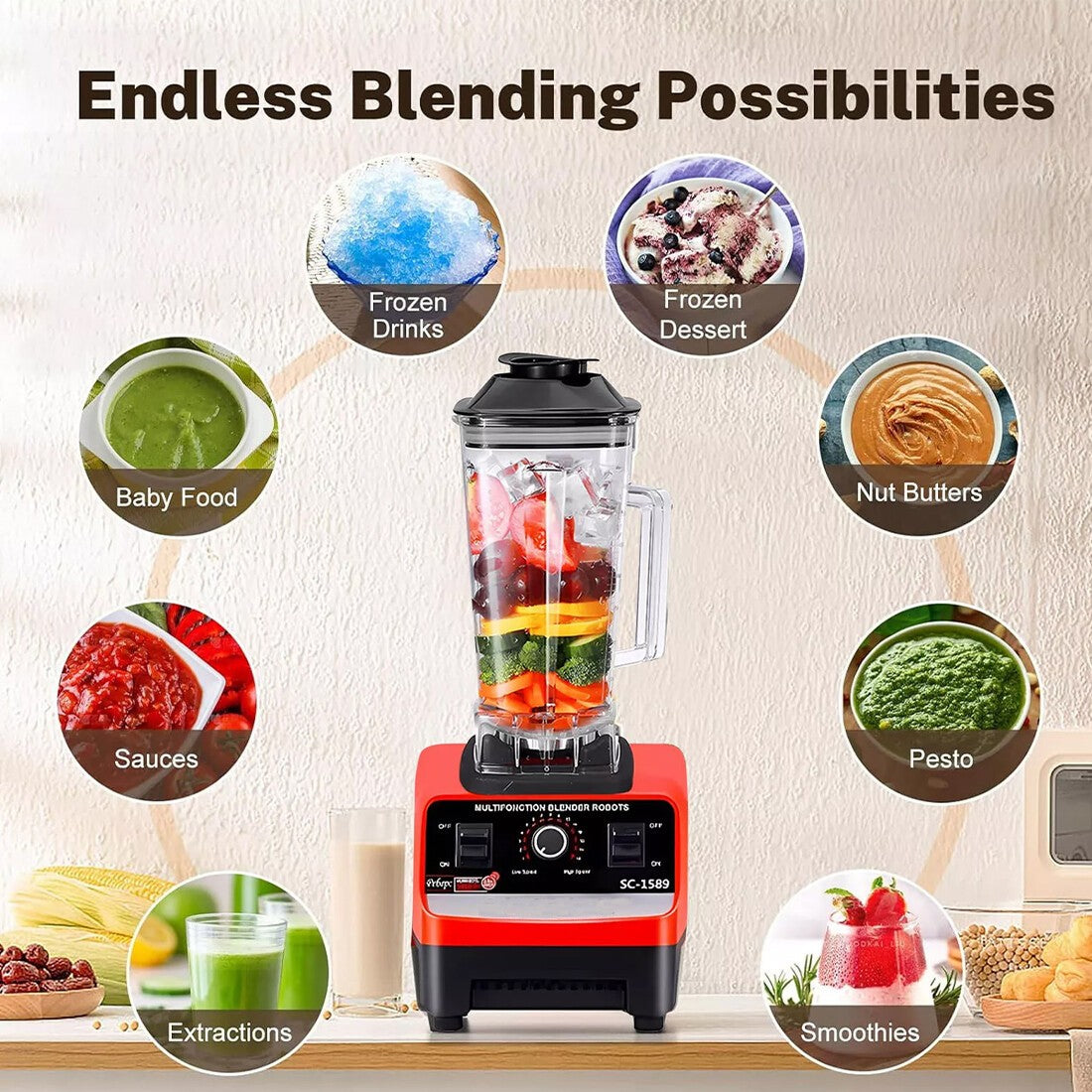 Ultimate High-Speed Smoothie Blender with Dual Jugs