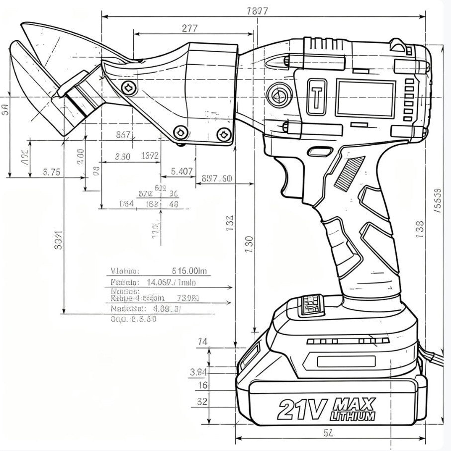 21V Brushless Cordless Lithium-Ion Sheet Metal Shears