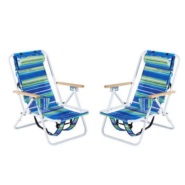 Folding Beach Chair Set of 2 - Perfect for Outdoor Relaxation