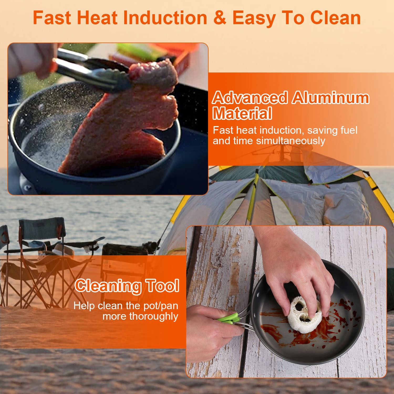 Ultimate 16-Piece Camping Cookware Set