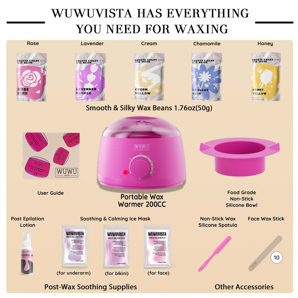 23-Piece Waxing Kit for Smooth Skin