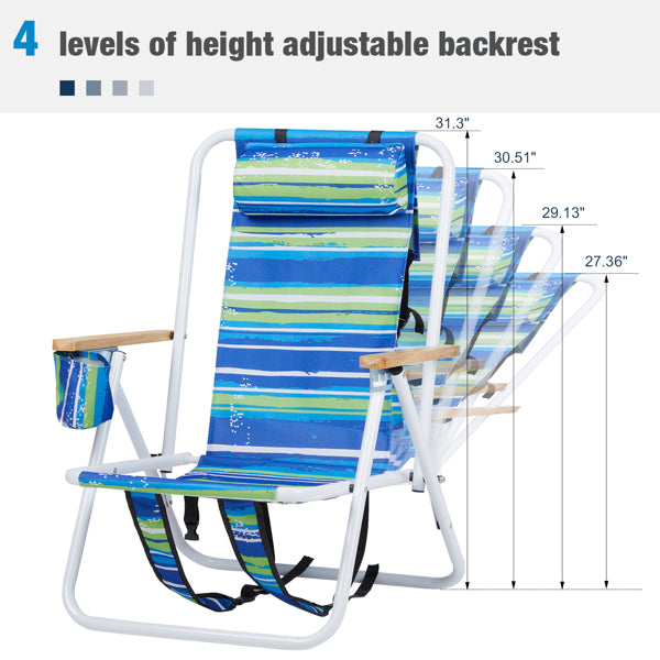 Folding Beach Chair Set of 2 - Perfect for Outdoor Relaxation
